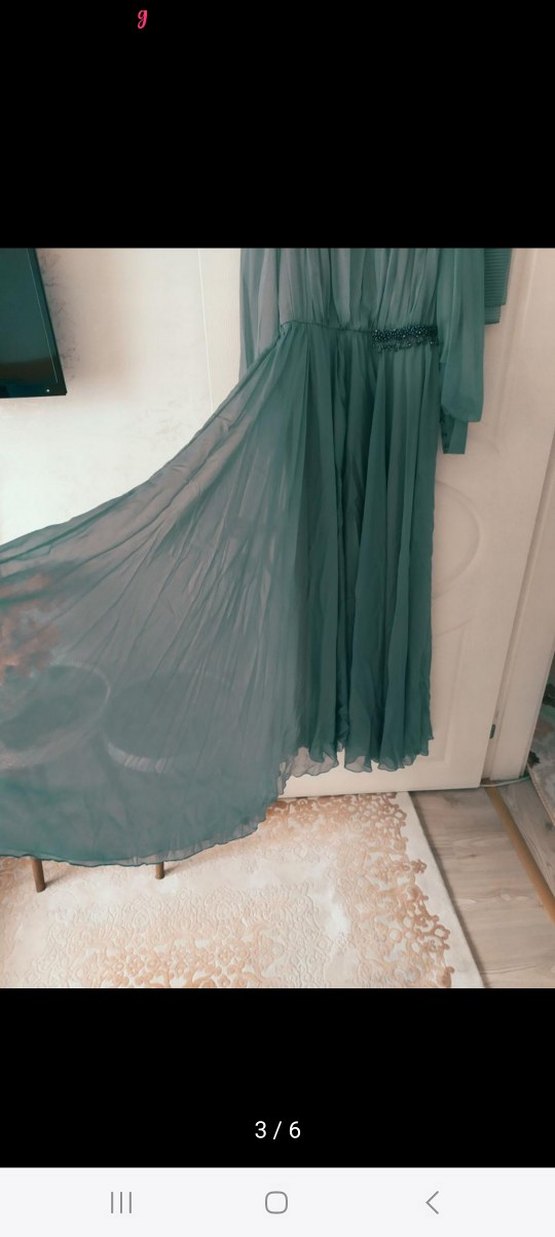 Pembe Drapeli Etnik Desenli Kız Çocuk Elbisesi - Görsel 4