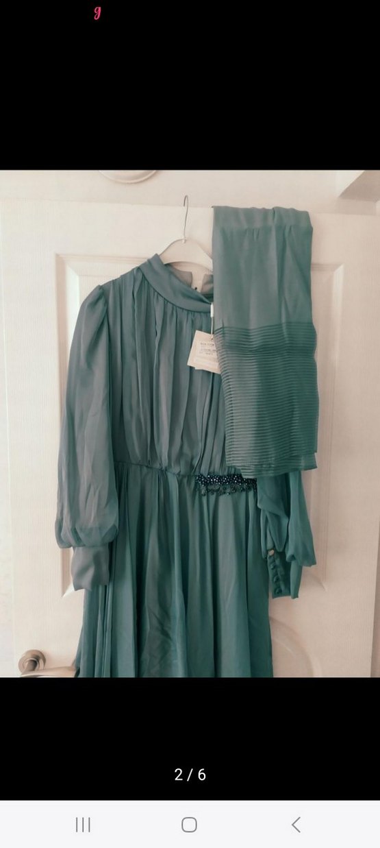 Pembe Drapeli Etnik Desenli Kız Çocuk Elbisesi - Görsel 3