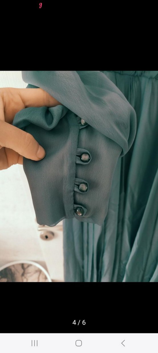 Pembe Drapeli Etnik Desenli Kız Çocuk Elbisesi - Görsel 5