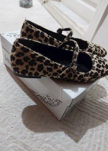 Kahverengi Leopar Desenli Tokalı Topuklu Kadın Babet - Görsel 6