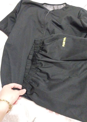 kadin Siyah Yarım Fermuarlı Kısa Kollu termal takım - Görsel 2