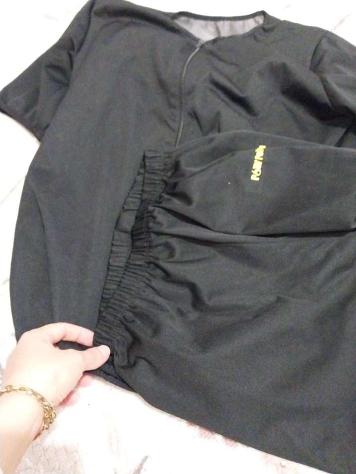 kadin Siyah Yarım Fermuarlı Kısa Kollu termal takım - Görsel 2