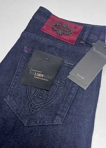 Diğer Bordo Baskili Erkek Denim Pantolon