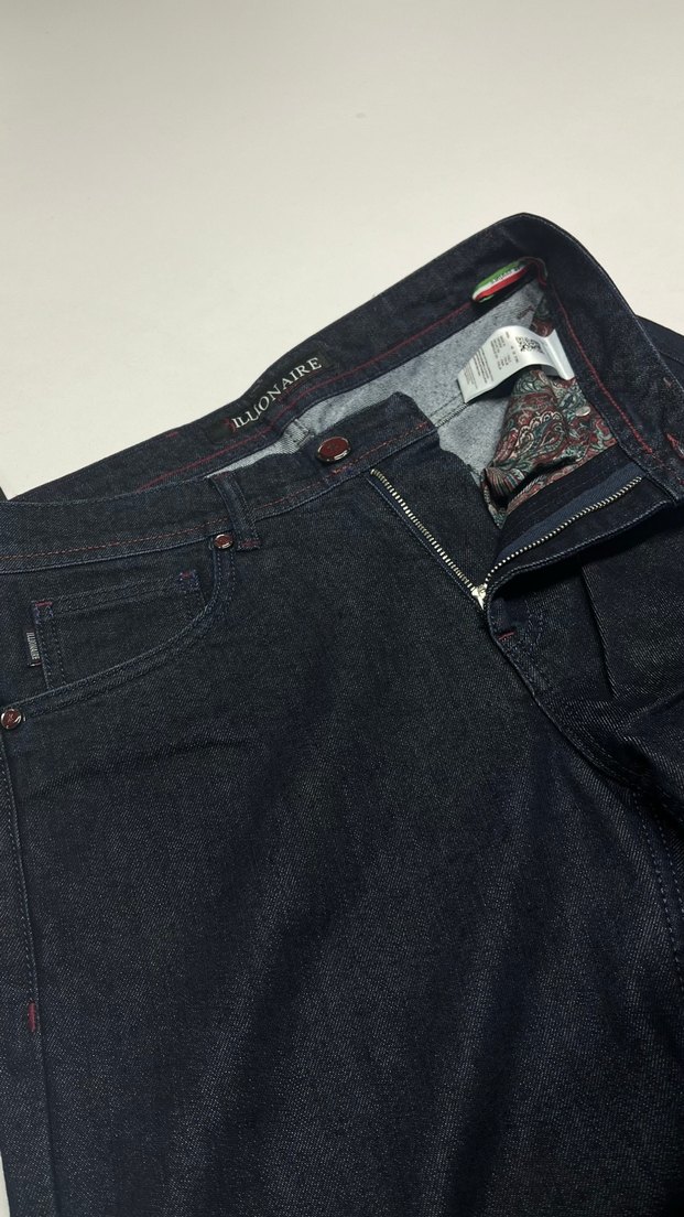 Bordo Baskılı Erkek Denim Pantolon — görsel 4/4