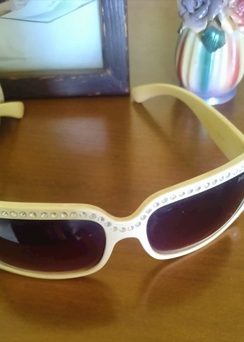 Beyaz Vintage Kadın Güneş Gözlüğü - Görsel 2