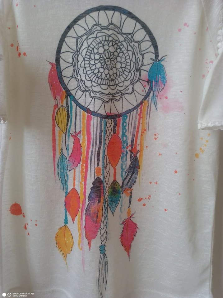 Baskılı Bohem Tişört - Görsel 2