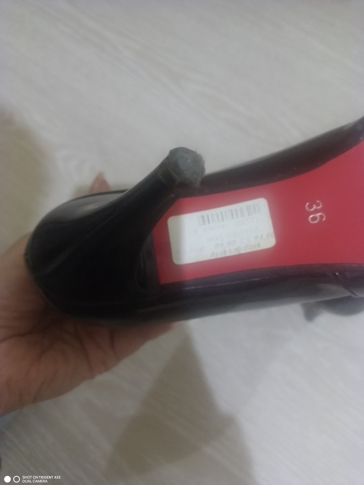 Siyah Rugan Stiletto - Görsel 4