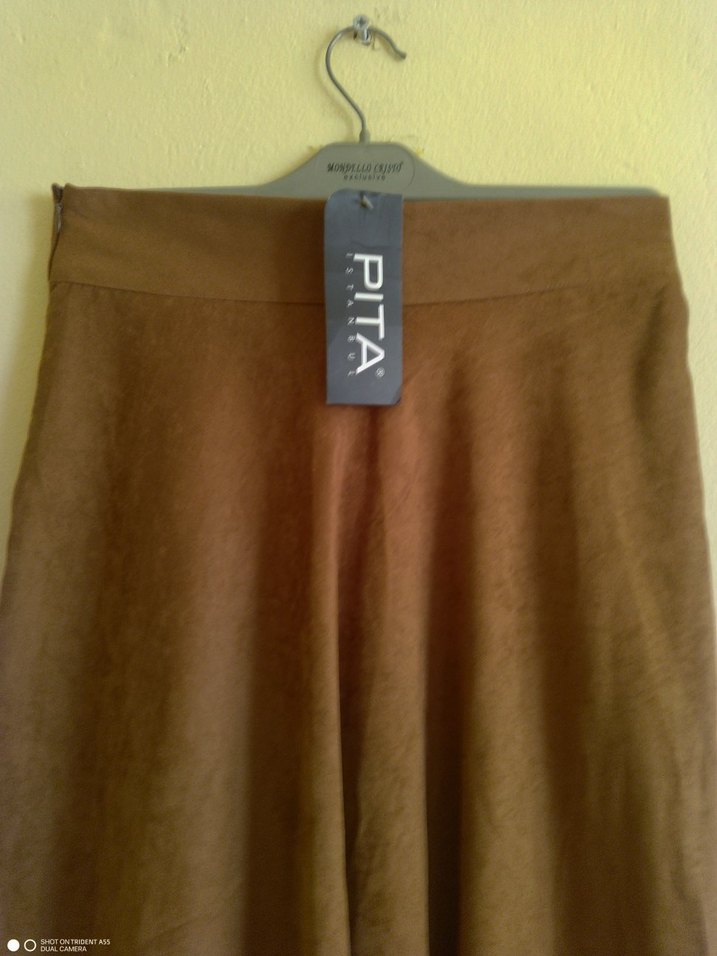 Süet Kadın Uzun Etek - Görsel 2