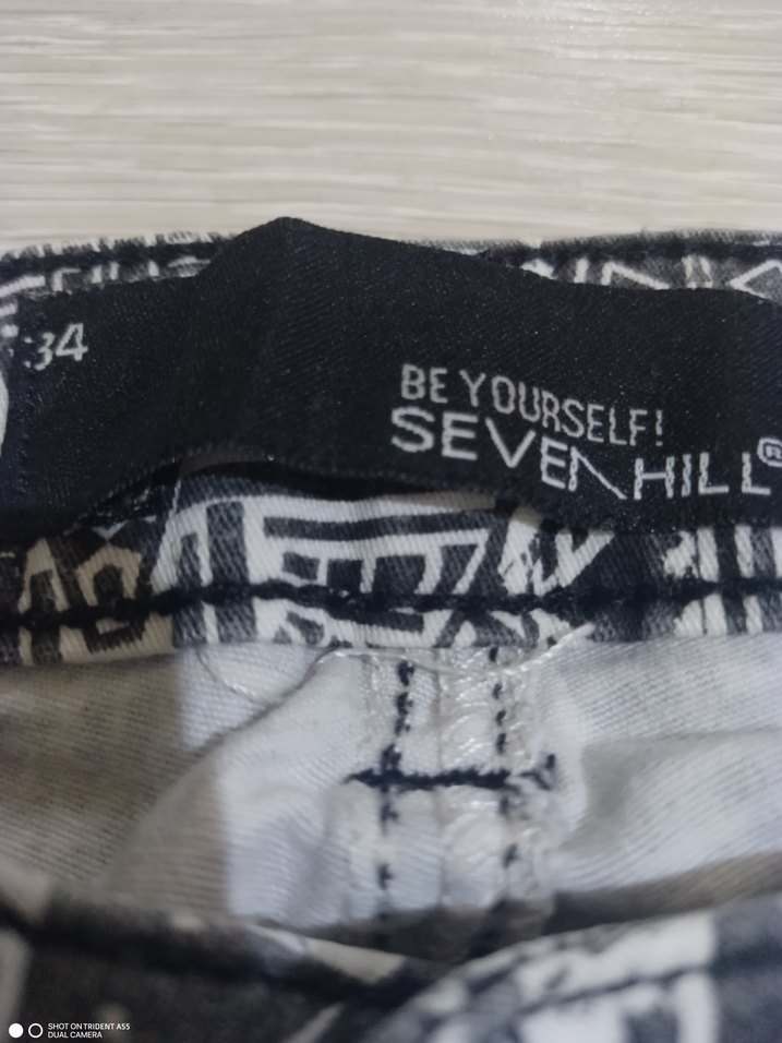 Desenli Gri Kadın Denim Pantolon - Görsel 2