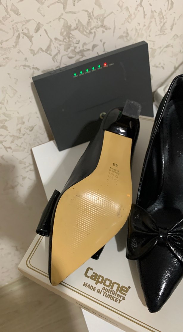 Kadın Siyah Stiletto Fiyonklu Topuklu Ayakkabı - Görsel 3