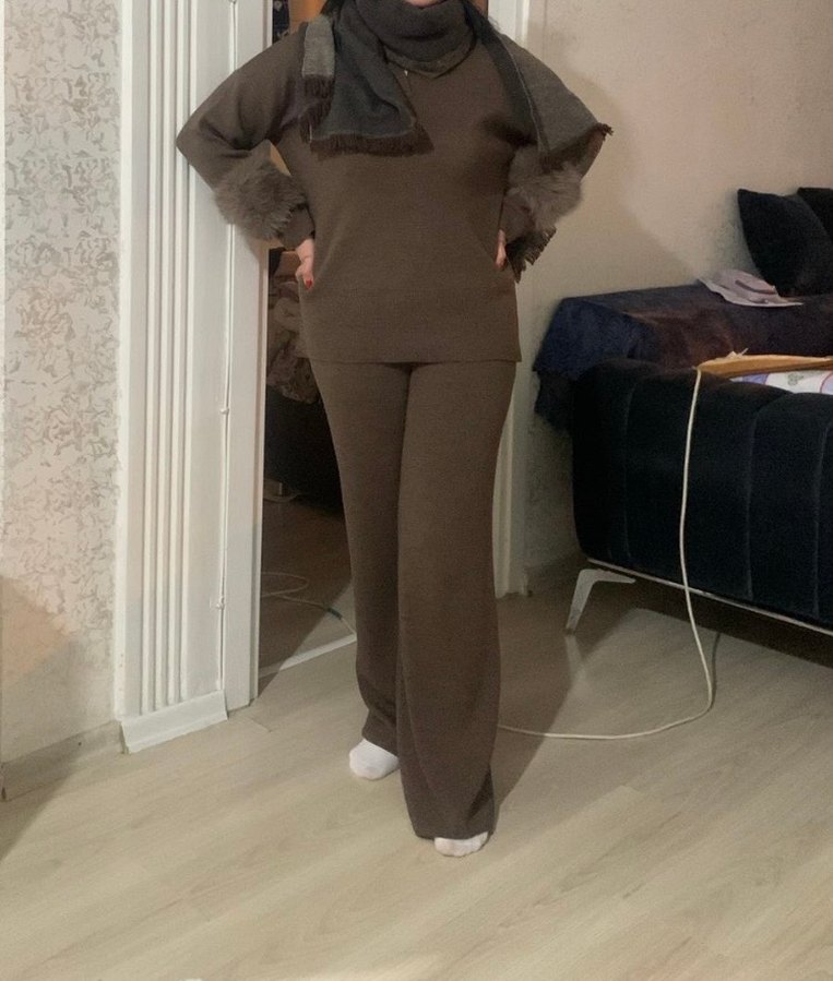 Kahverengi Yumuşak Dokulu Kadın Kazak - Görsel 3