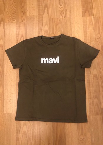 Mavi Baskılı Kahverengi Erkek Tişört - Görsel 2