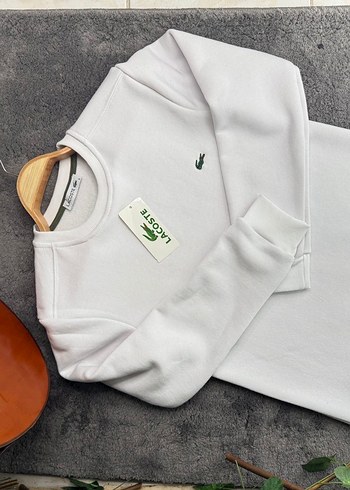 Beyaz Lacoste Erkek Sweatshirt - Görsel 2