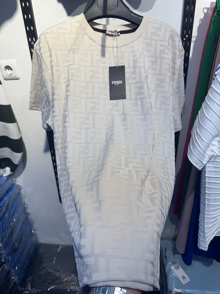 Fendi Beyaz Baskılı Erkek Tişört - Görsel 2
