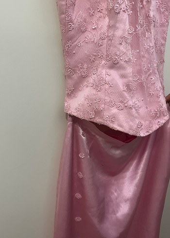 Dantel İşlemeli Mini Vintage Abiye Elbise - Görsel 4