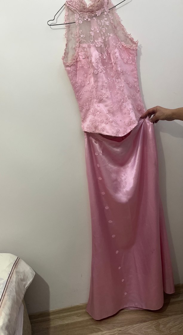 Dantel İşlemeli Mini Vintage Abiye Elbise - Görsel 3