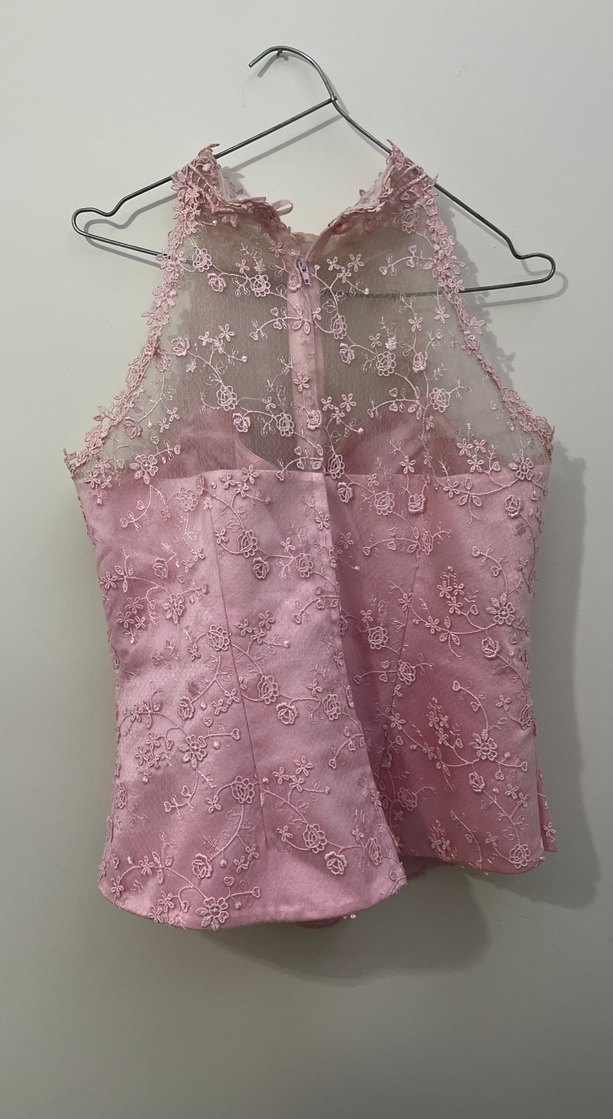 Dantel İşlemeli Mini Vintage Abiye Elbise - Görsel 2