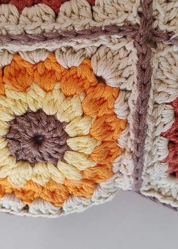 Renkli Desenli Örgü clutch çanta - Görsel 3