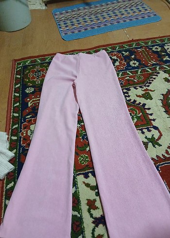 Pembe Bol Kesim Kadın Pantolon - Görsel 2