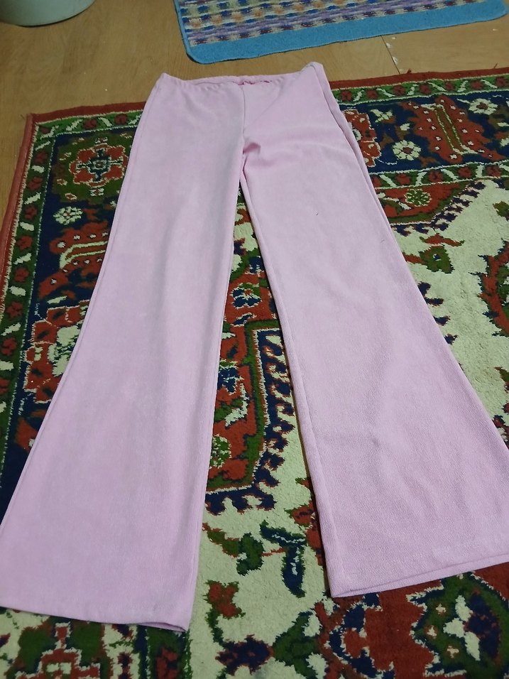 Pembe Bol Kesim Kadın Pantolon - Görsel 4