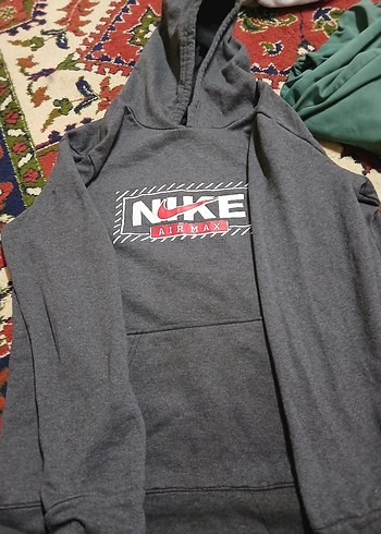 Gri Nike Air Max Kapüşonlu Sweatshirt - Görsel 2
