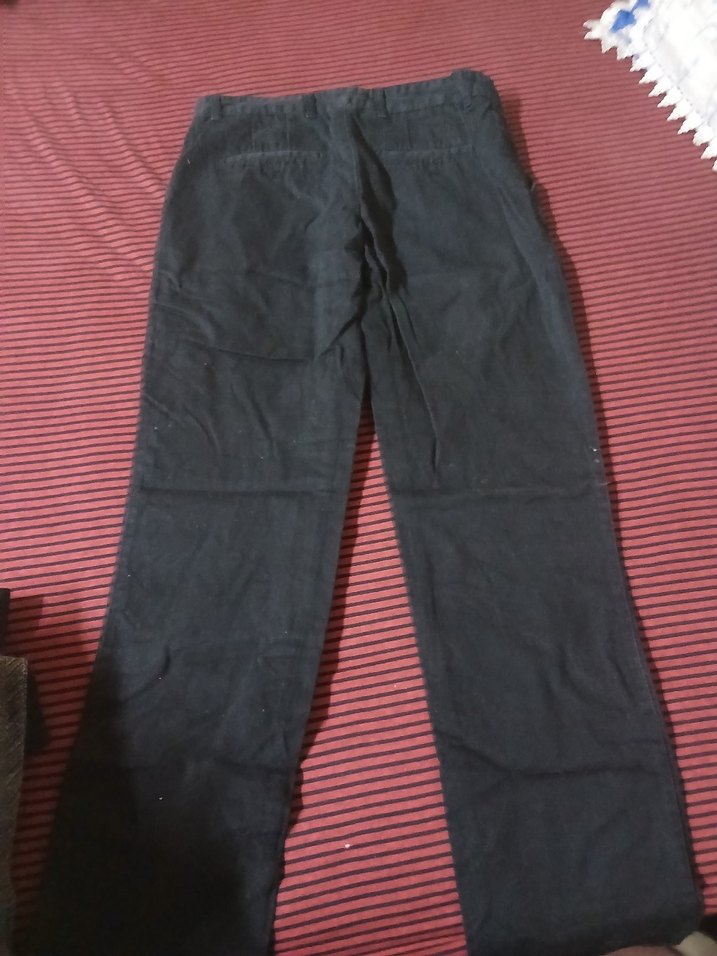 Siyah Kemerli Erkek Günlük Pantolon - Görsel 2