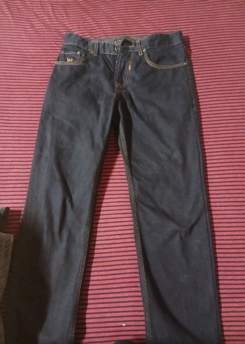 Kemer Tokalı Erkek Koyu Kahverengi Denim Pantolon - Görsel 2