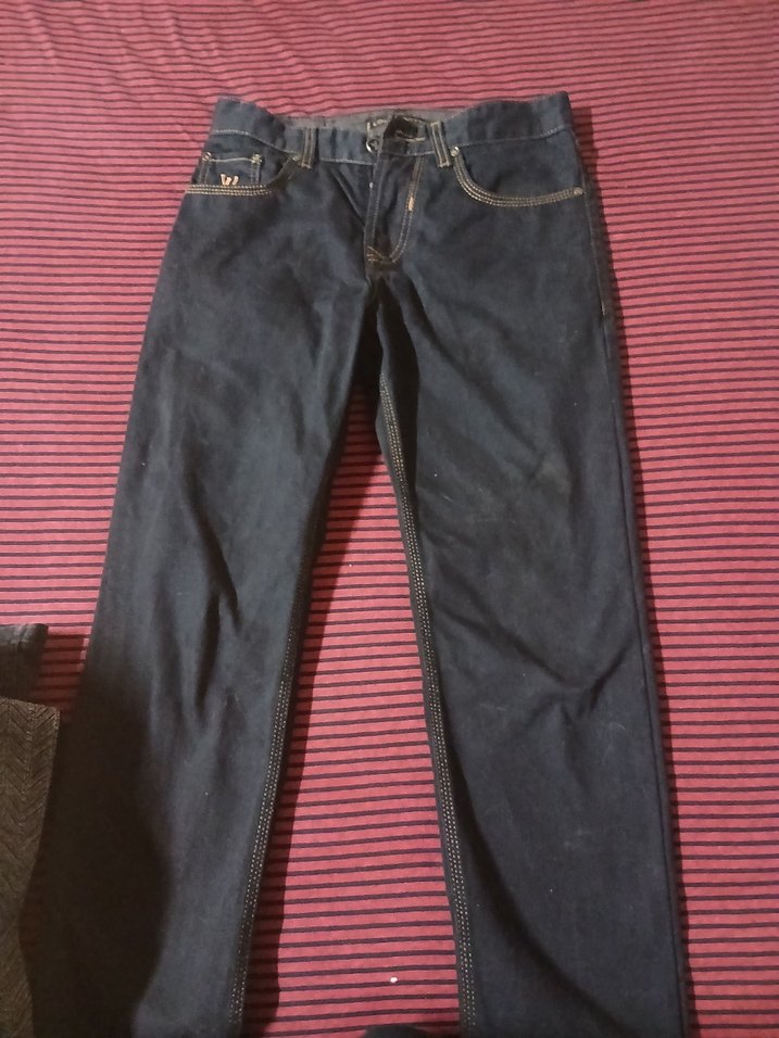 Kemer Tokalı Erkek Koyu Kahverengi Denim Pantolon - Görsel 2