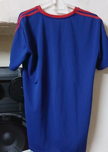 Mavi Kırmızı Detaylı Erkek Spor Tişörtü - Görsel 3