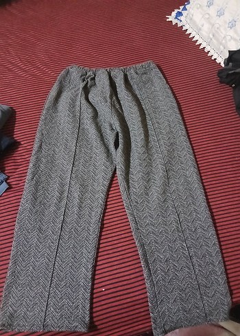 Gri Pilili Kadın Midi Kumaş Pantolon - Görsel 2