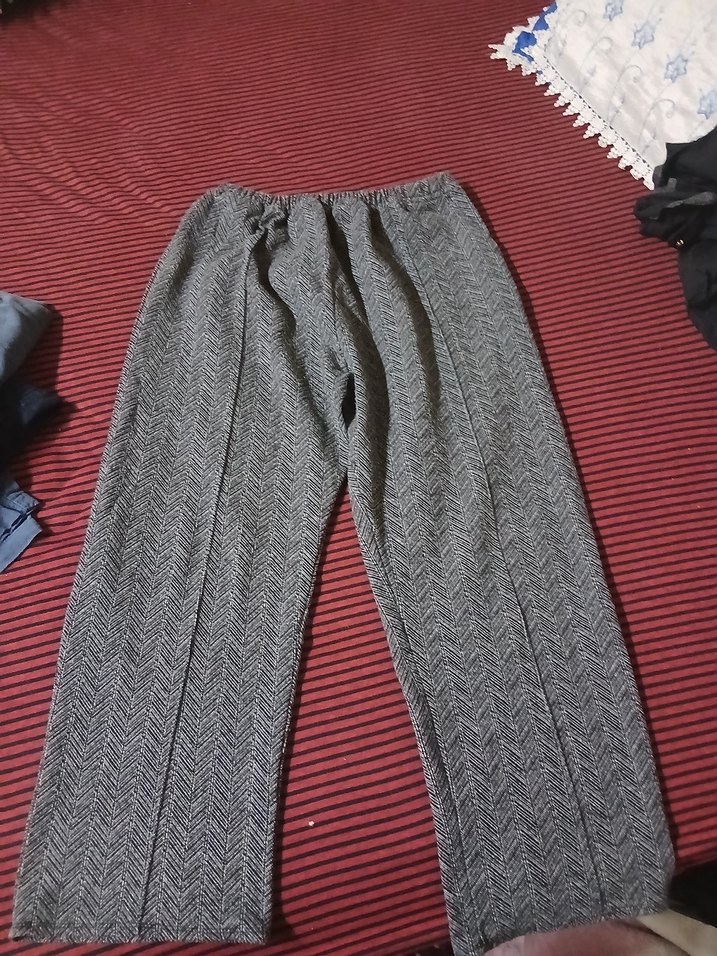 Gri Pilili Kadın Midi Kumaş Pantolon - Görsel 2