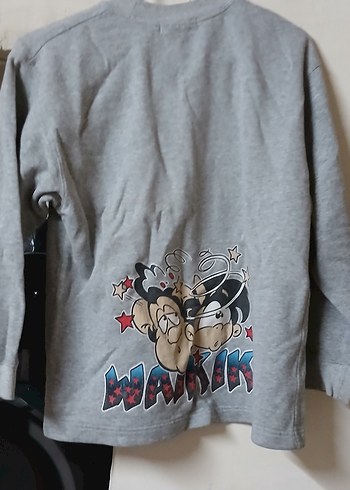 Gri Baskılı Erkek Çocuk Sweatshirt - Görsel 4