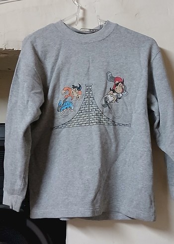 Gri Baskılı Erkek Çocuk Sweatshirt - Görsel 2