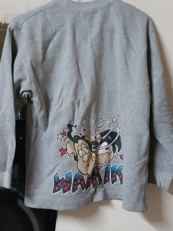 Gri Baskılı Erkek Çocuk Sweatshirt - Görsel 4