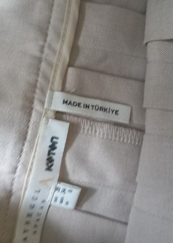 Bej Piliseli Mini  Etek - Görsel 2