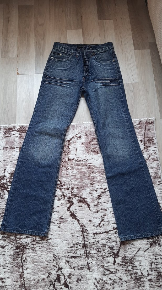 Kadın Lacivert Regular Fit Midi Kot Pantolon - Görsel 2