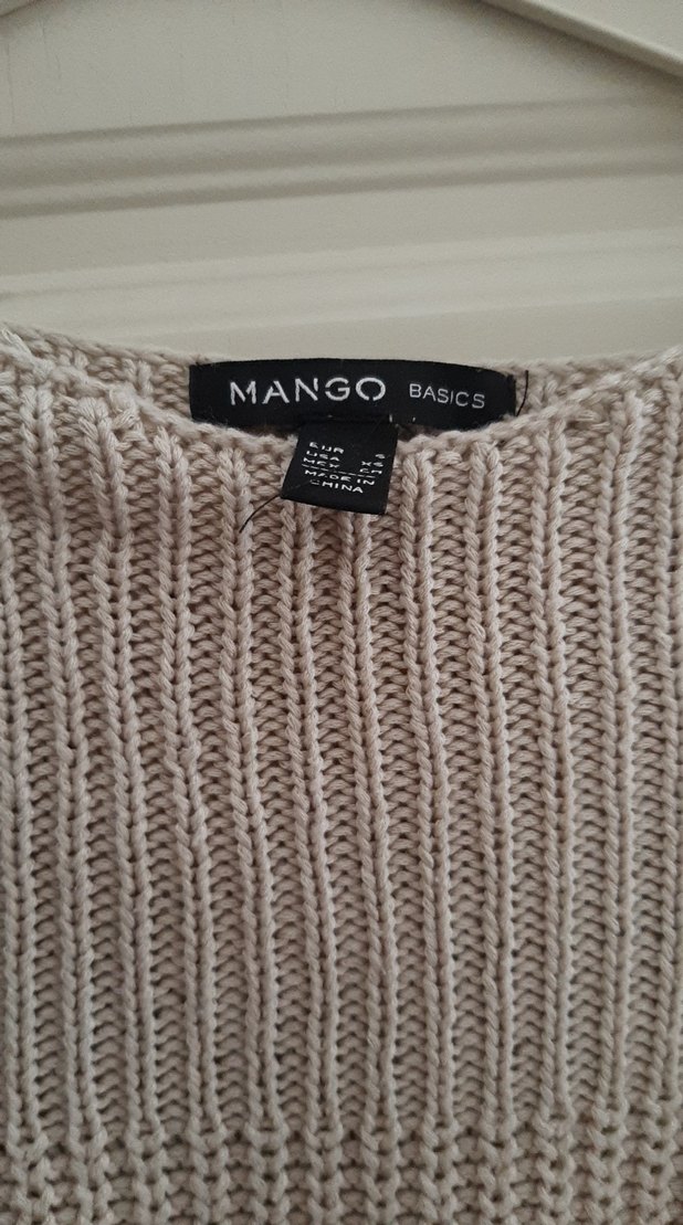 Bej Kadın Triko Bisiklet Yaka Kazak - Görsel 2