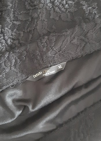 Dantel Detaylı Siyah Midi Hamile Eteği - Görsel 3