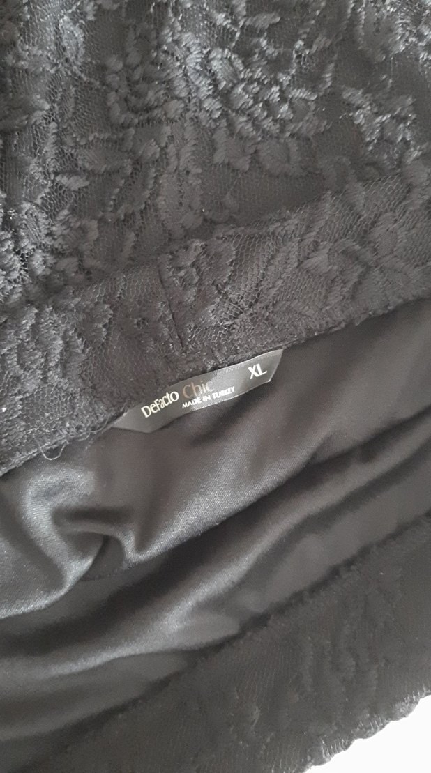 Dantel Detaylı Siyah Midi Hamile Eteği - Görsel 3