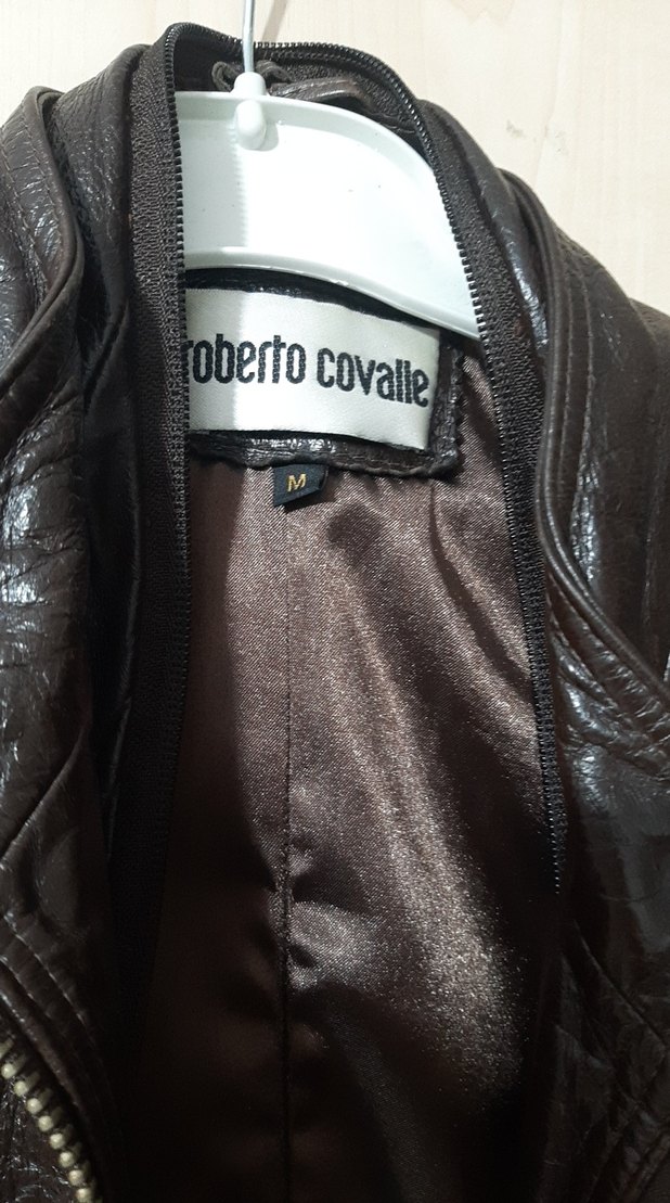 Kahverengi Deri Biker Ceket - Görsel 4