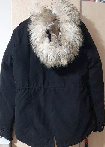 Siyah Kemerli Street Style Kadın Mont - Görsel 3