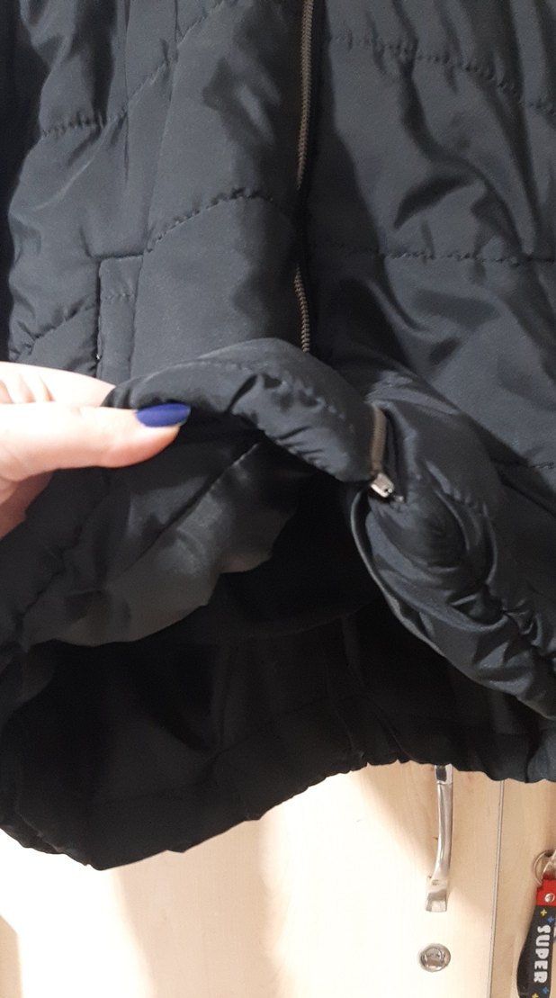 Siyah Kürklü Kadın Kışlık Mont - Görsel 2