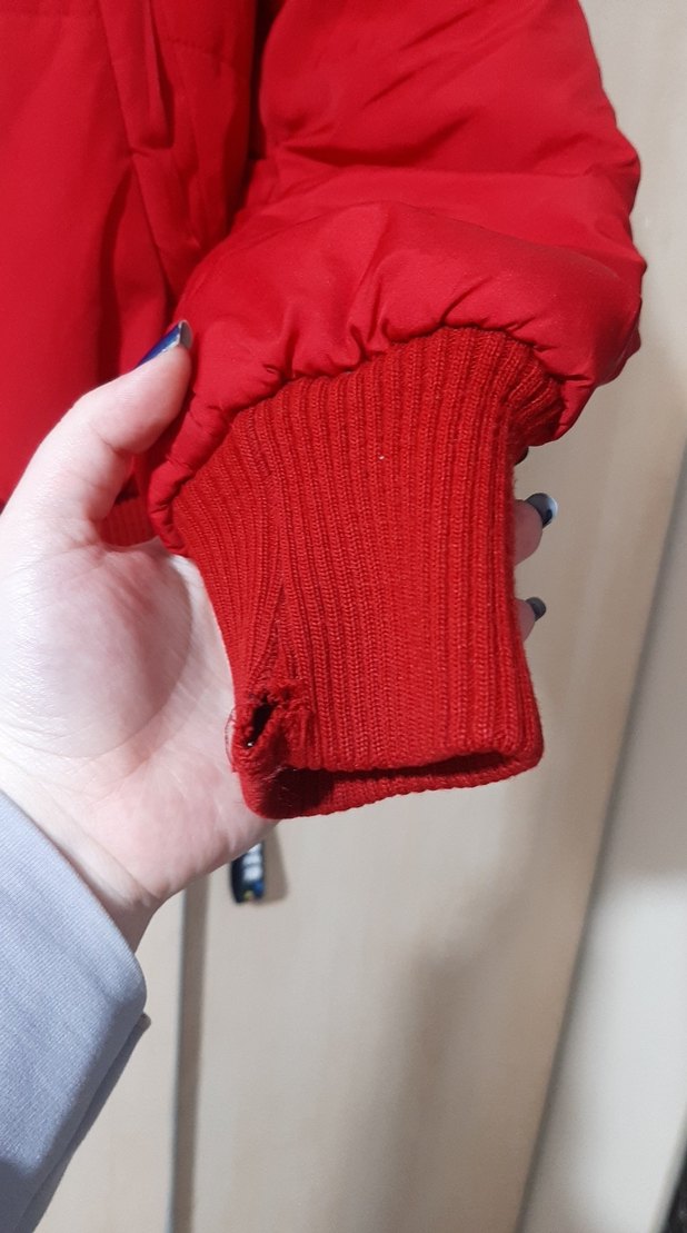 Düğmeli Kırmızı Kadın Kışlık Ceket - Görsel 2