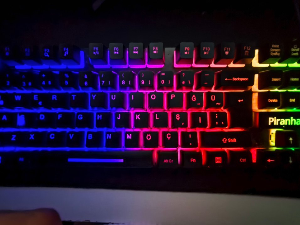 Renkli Piranhar RGB Klavye - Görsel 3