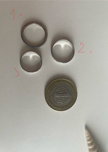 3lü gümüş yüzük seti - Görsel 3