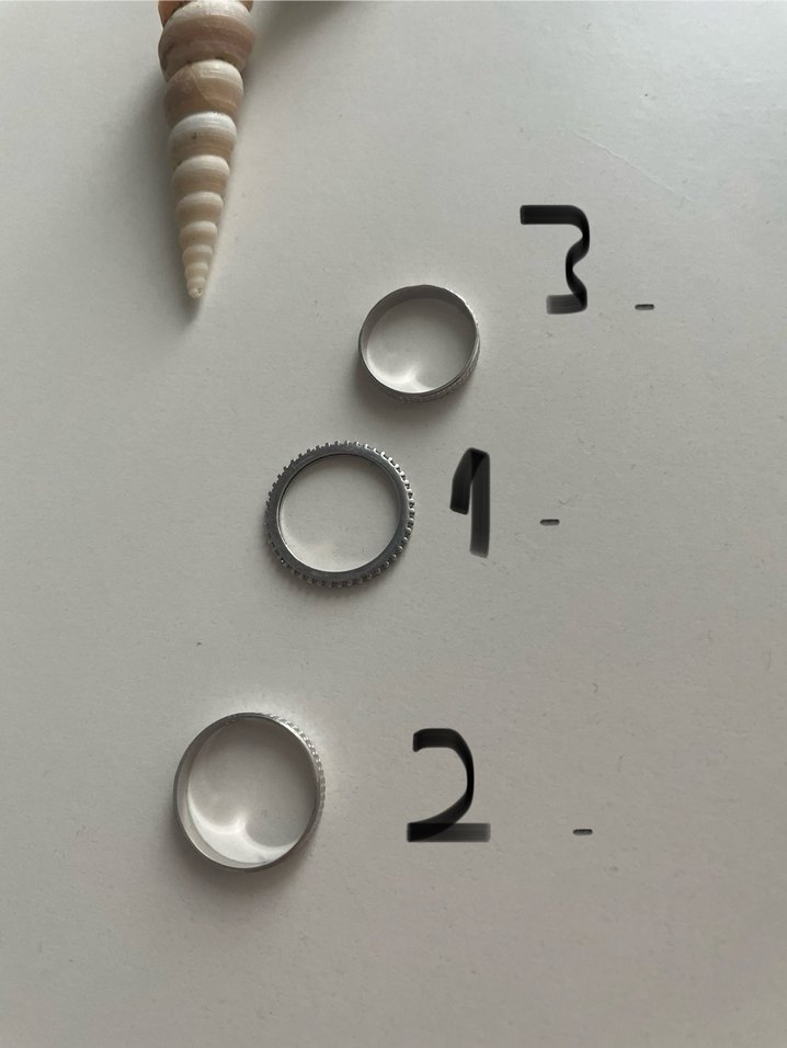 3lü gümüş yüzük seti - Görsel 2