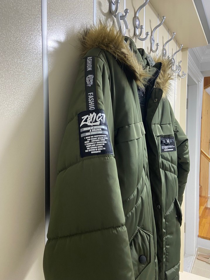 Erkek Çocuk Montu  14 Yaş,Haki - Görsel 3