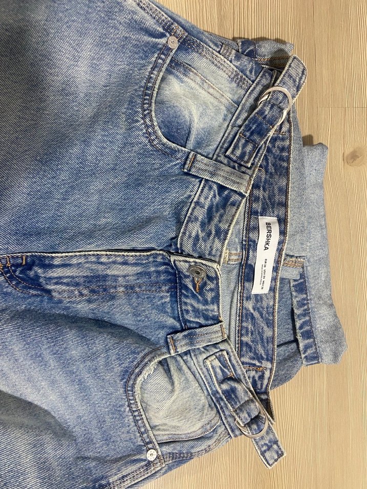 Bershka Yüksek Bel Baggy Jean  EUR 38  Oversize - Görsel 4