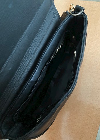 Siyah Kapitone Mini Omuz Çantası - Görsel 3