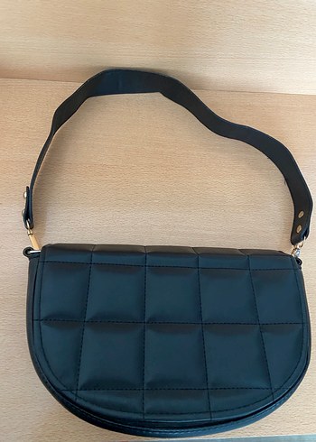 Siyah Kapitone Mini Omuz Çantası - Görsel 2